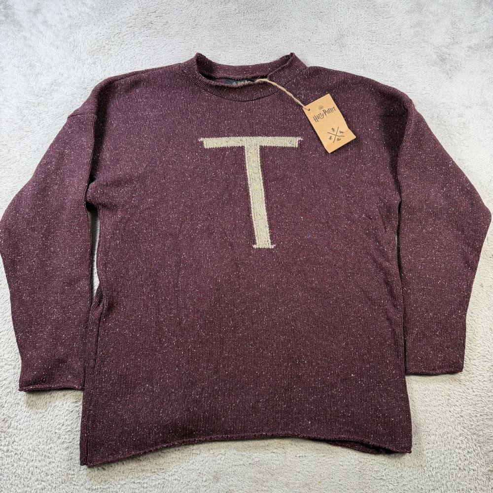 Harry Potter Ron Weasley T Sweater Size 2XL Maroon Wool Silk Made in Scotland